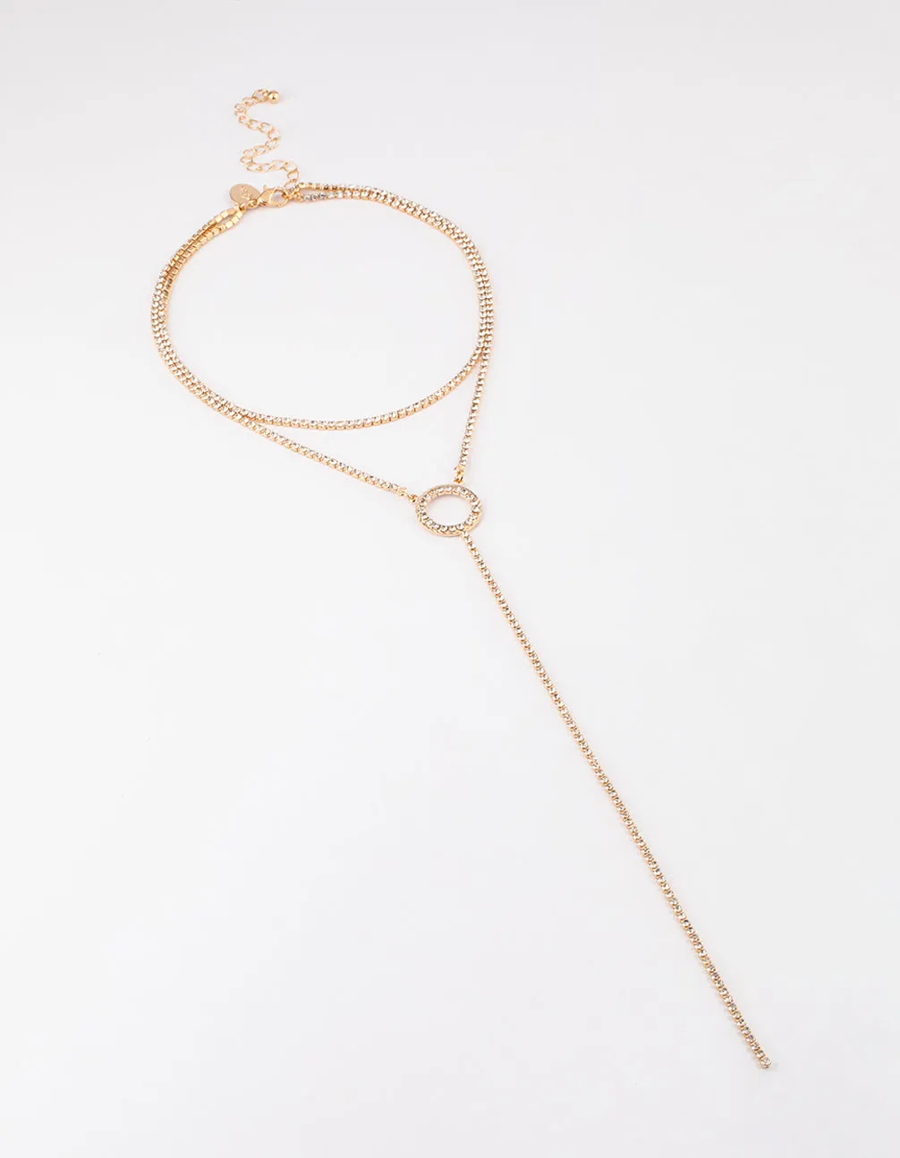 Gold Cupchain Y-Neck Choker