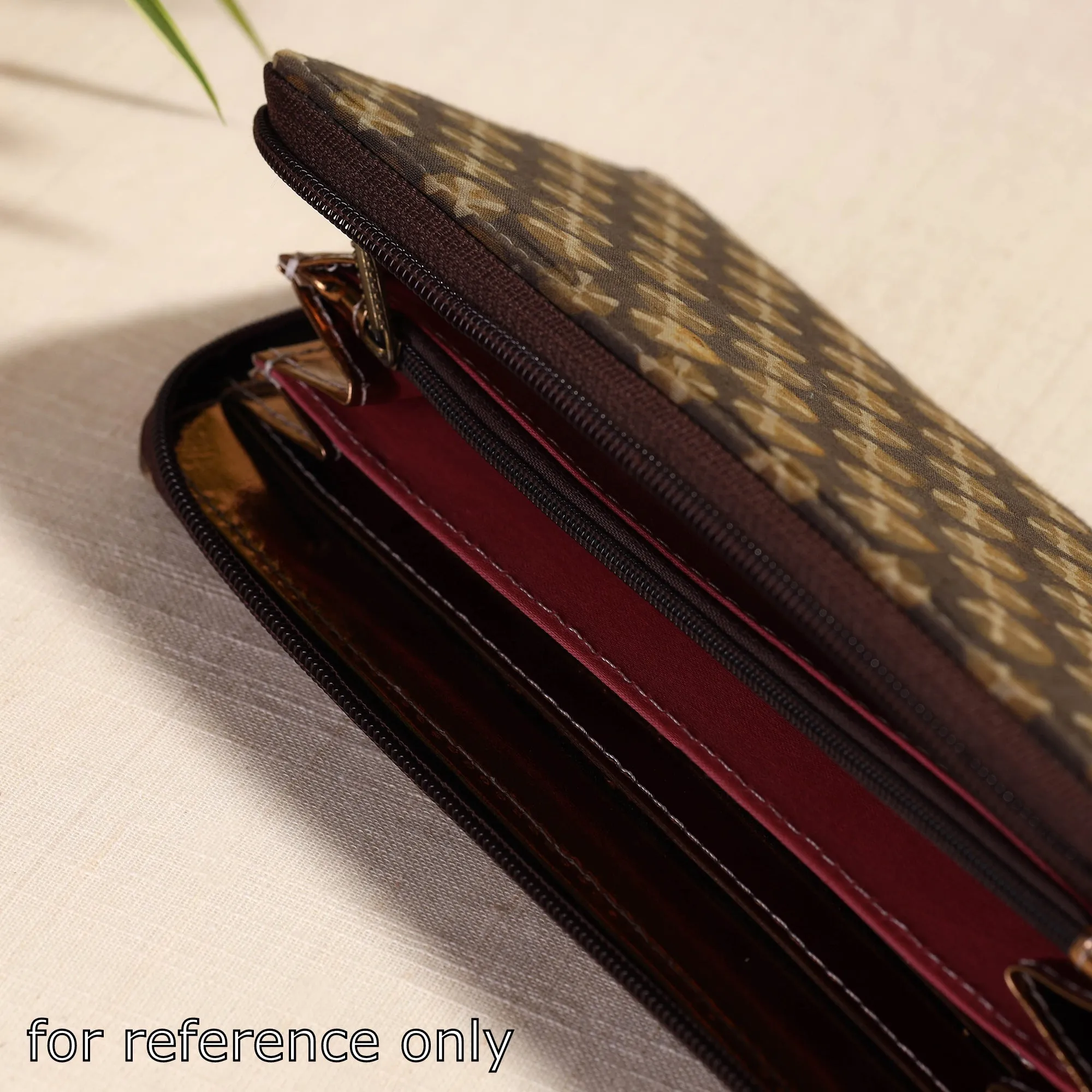 Grey - Handcrafted Block Printed Fabric Clutch Wallet