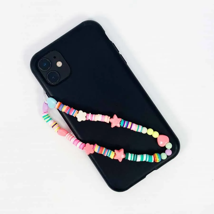 Heart Star Beaded Phone Strap 2104 (12 units)