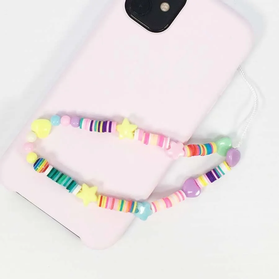 Heart Star Beaded Phone Strap 2104 (12 units)