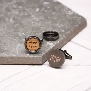 Hidden Personalised Message Twist Cufflinks