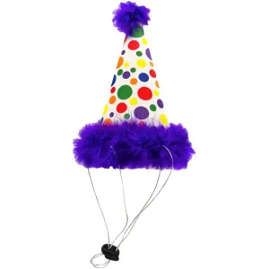 Huxley & Kent Happy Barkday Purple Birthday Hat for Dogs and Cats Small