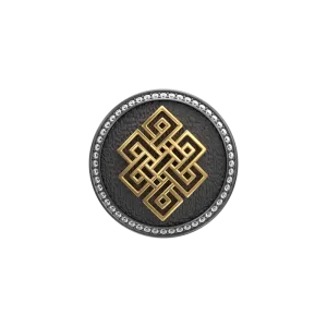 Infinity Luxe, Spiritual Cufflink Set with CZ Diamonds, 18kt Gold & Black Ruthenium Plating on Brass.