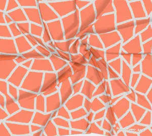 Insook Hwang's art_Scarves Net#2_graye line_orange