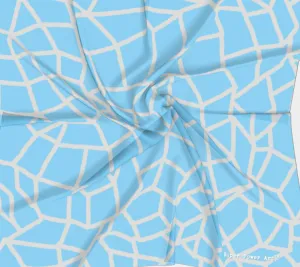 Insook Hwang's art_scarves_Net#2_grayline_lightblue