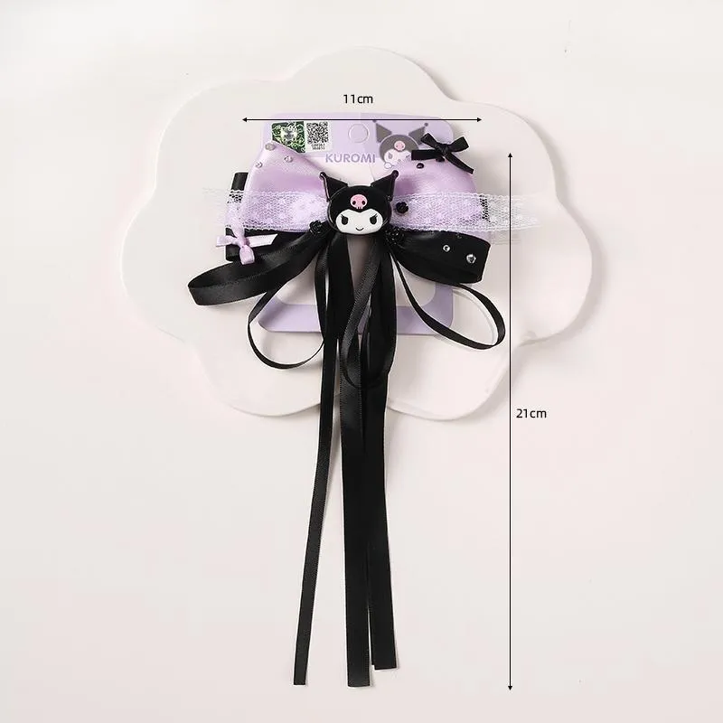 Kawaii Devil Cartoon Purple Black Hair Accesories ON1403