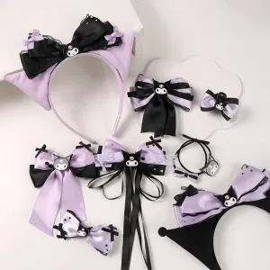 Kawaii Devil Cartoon Purple Black Hair Accesories ON1403
