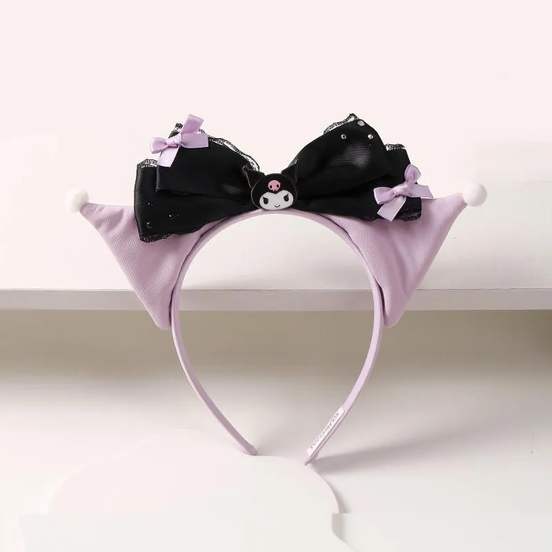 Kawaii Devil Cartoon Purple Black Hair Accesories ON1403