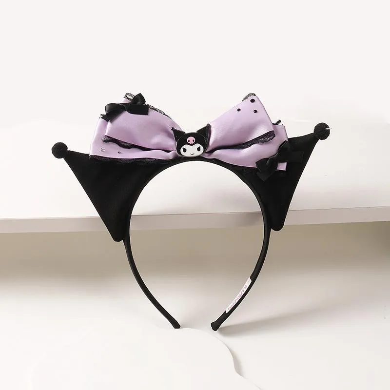 Kawaii Devil Cartoon Purple Black Hair Accesories ON1403