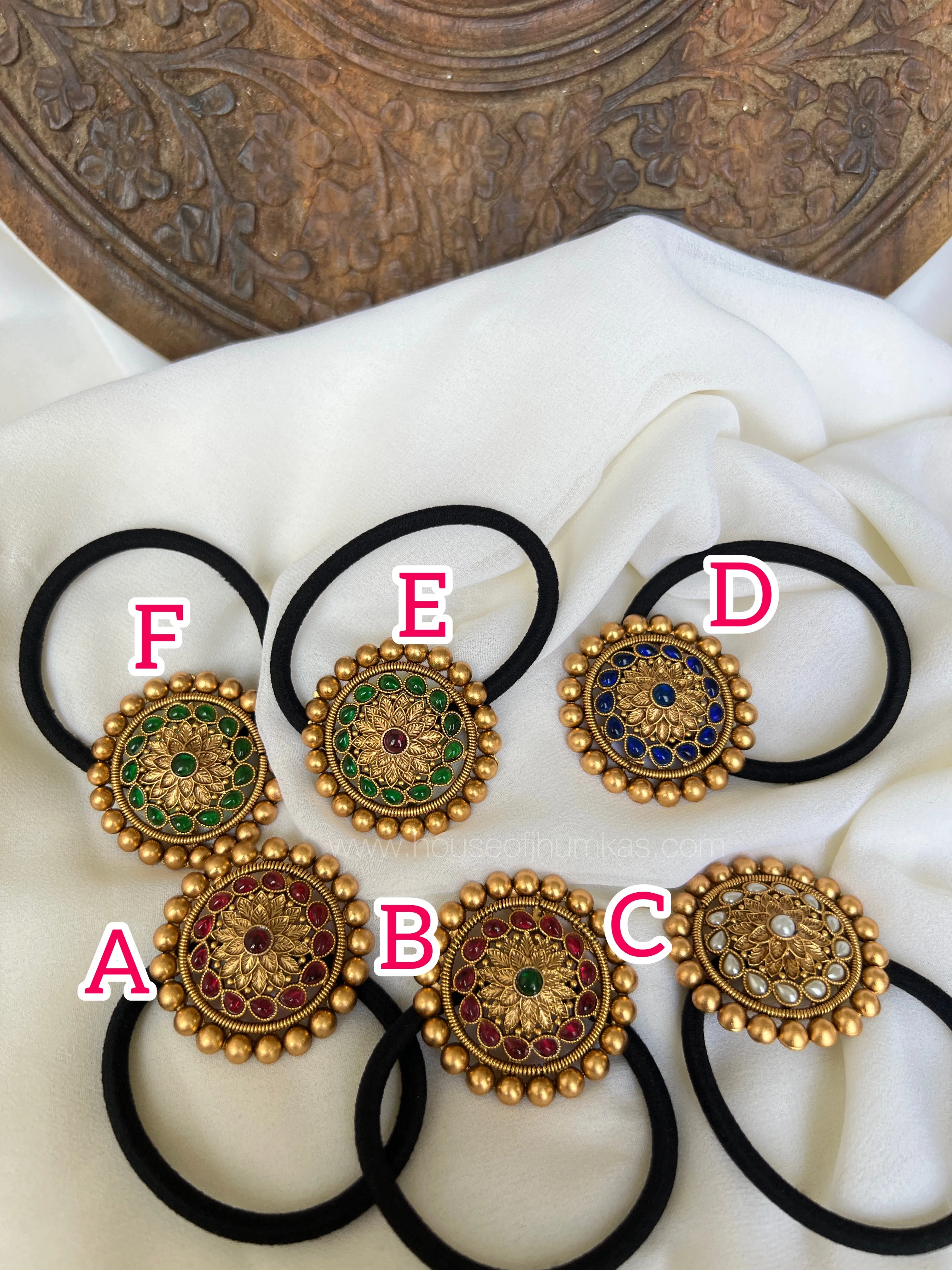 Kemp flower hair ties