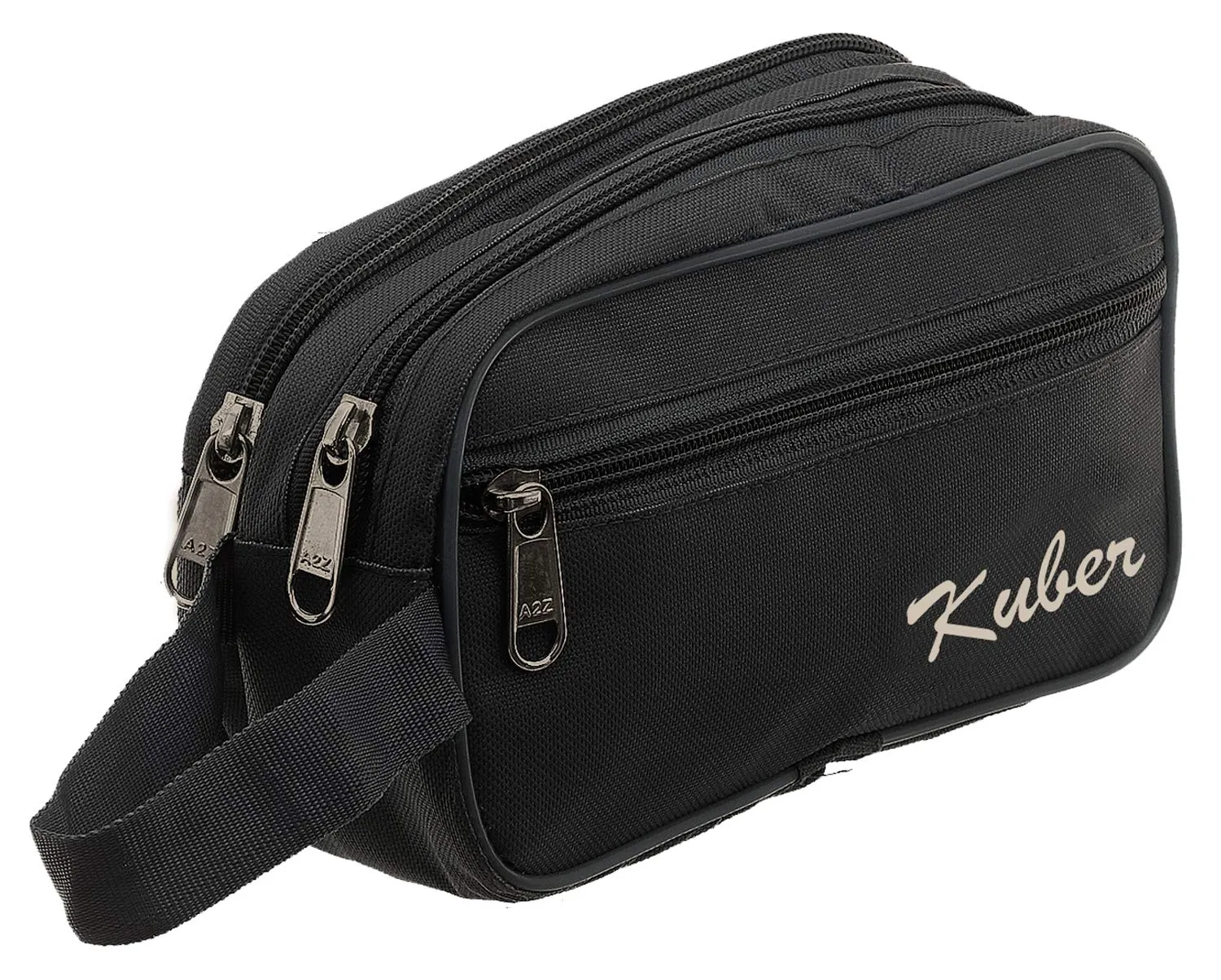 Kuber Industries 2 Pieces Multipurpose Canvas Toiletry Travel Shaving Kit,(Navy Blue & Black) - CTKTC031472