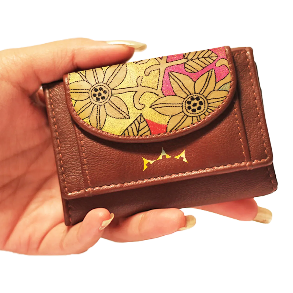 Leather x Embroidery Jiva Wallets for Women Combo Box of 2
