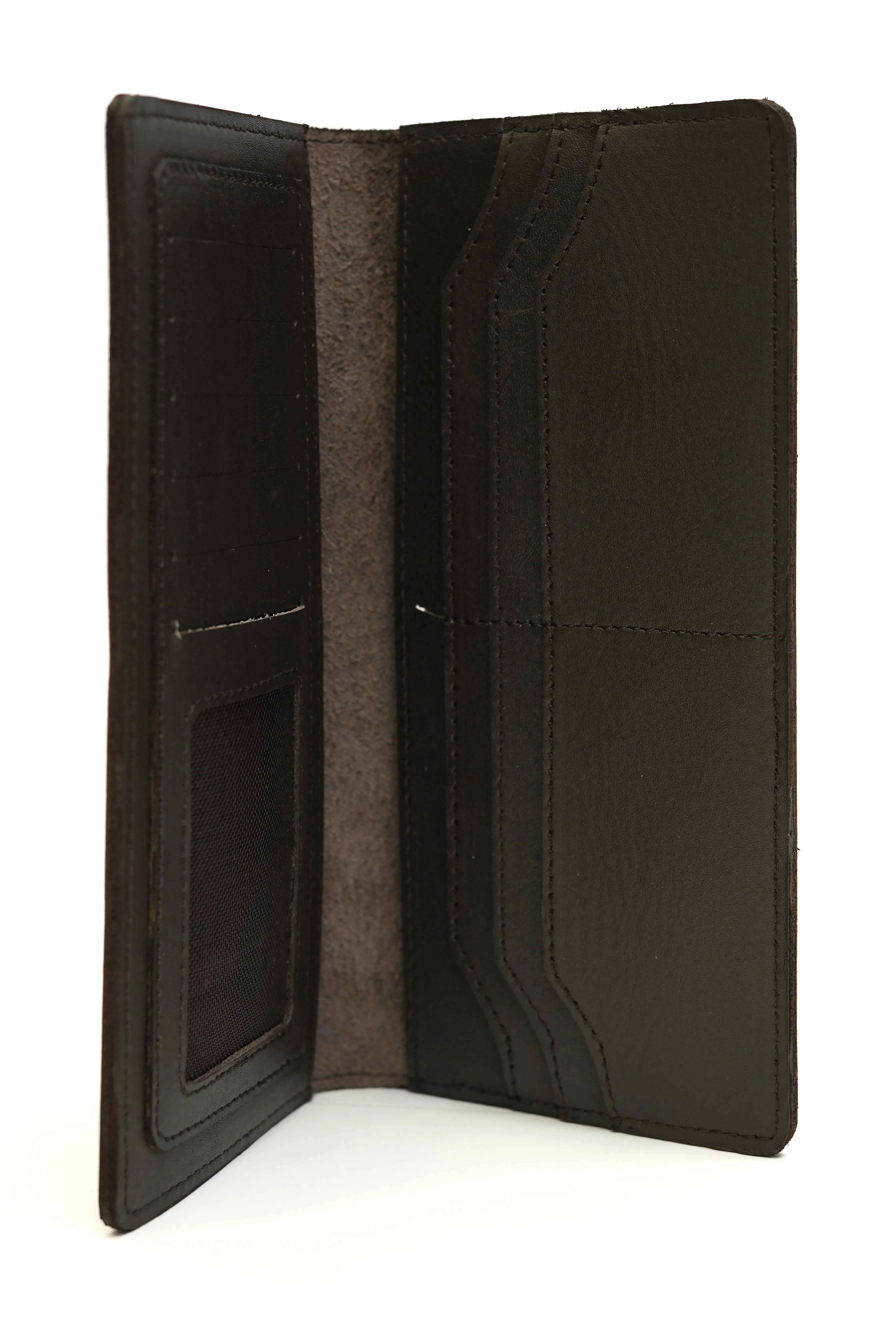 Long Wallet - Dark Brown Plain