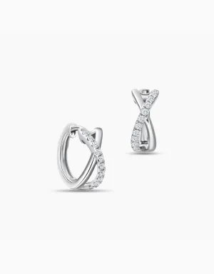 LVC Charmes X Diamond Hoop Earrings