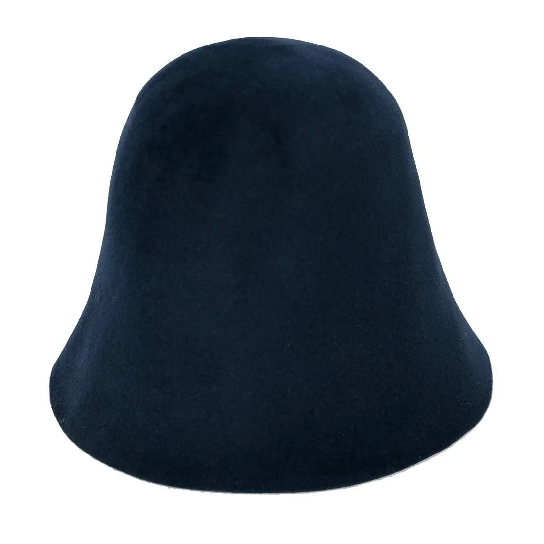 Modern fur felt velour cloche originally trimmed Fall winter hat