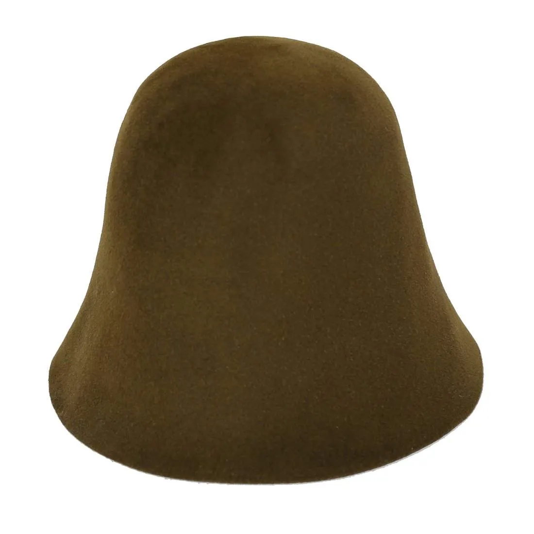Modern fur felt velour cloche originally trimmed Fall winter hat