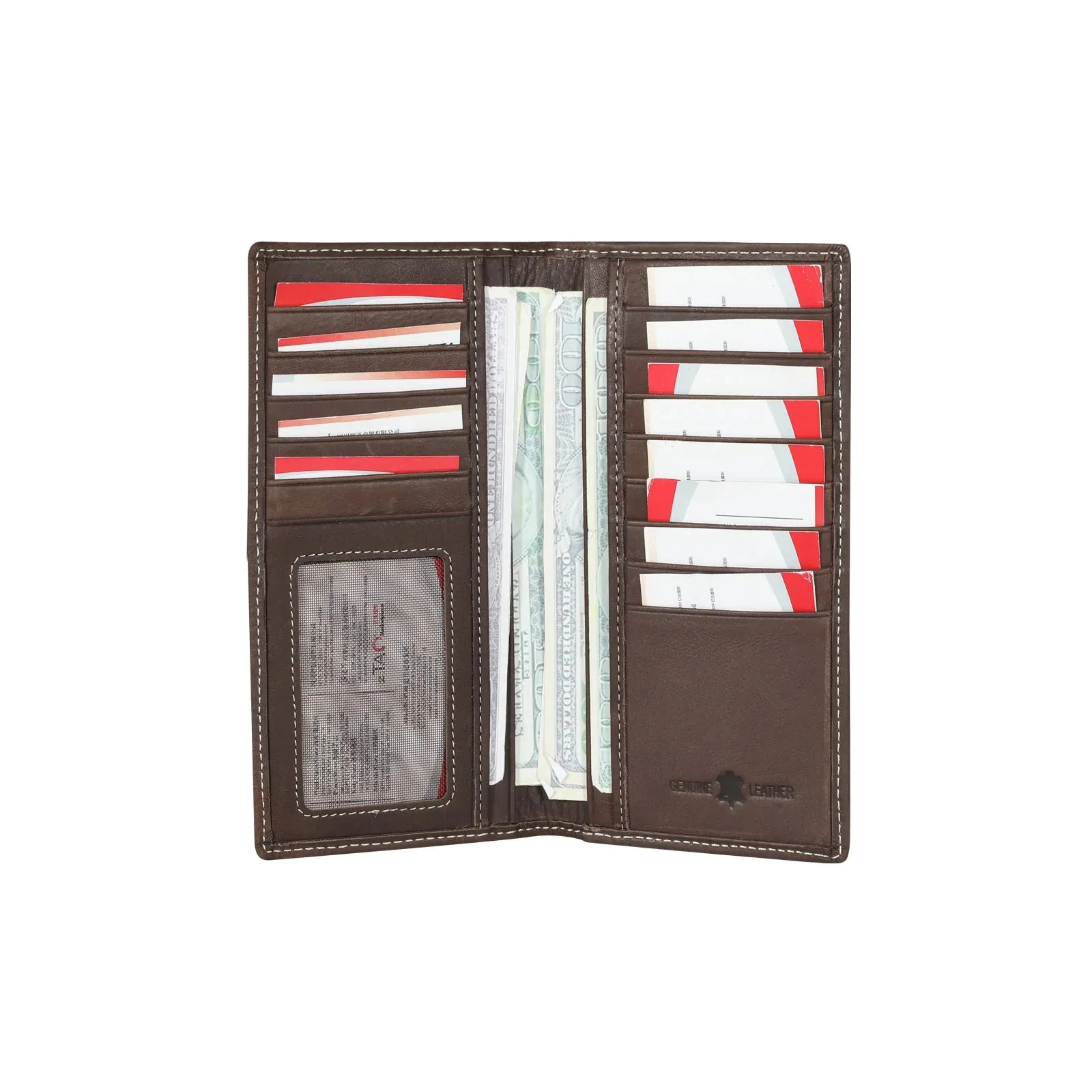 Montana West Mens Genuine Hair-On Leather Collection Wallet - Coffee - MWLW033CF