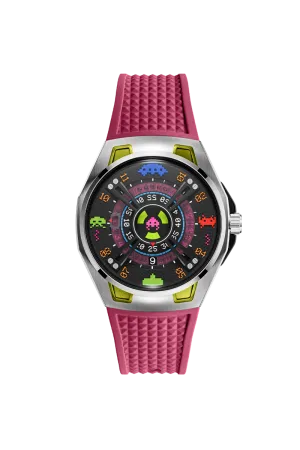 Nubeo OAO Automatic Space Invaders Limited Edition Plasma Pink Men's Watch NB-6099-SI-02