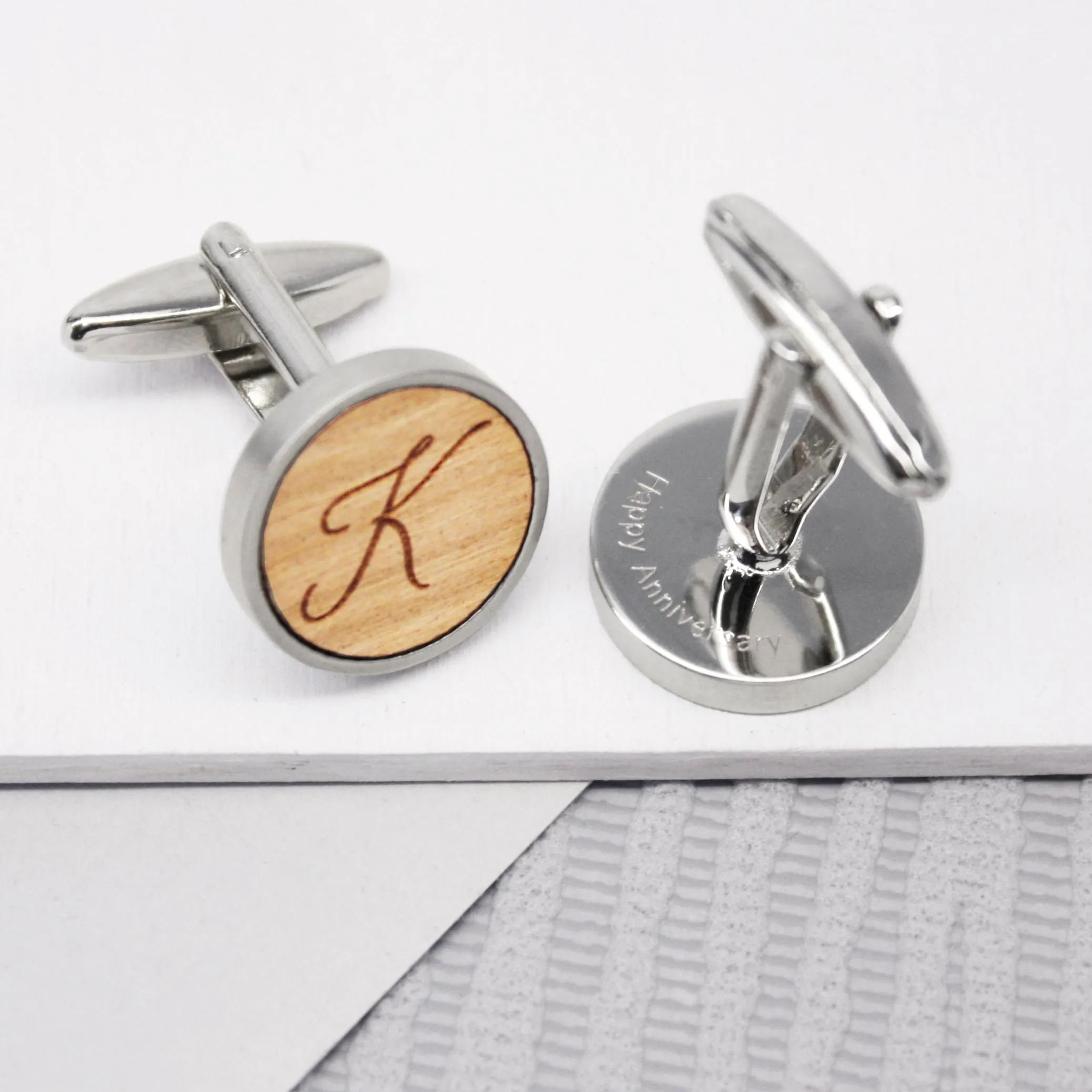 Personalised Calligraphy Initial Cufflinks