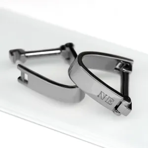 Personalised Gun Metal Wrap Around Cufflinks