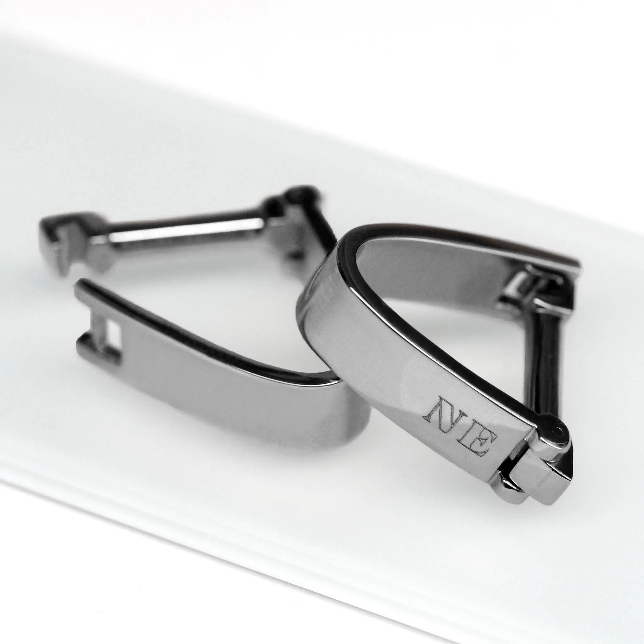 Personalised Gun Metal Wrap Around Cufflinks