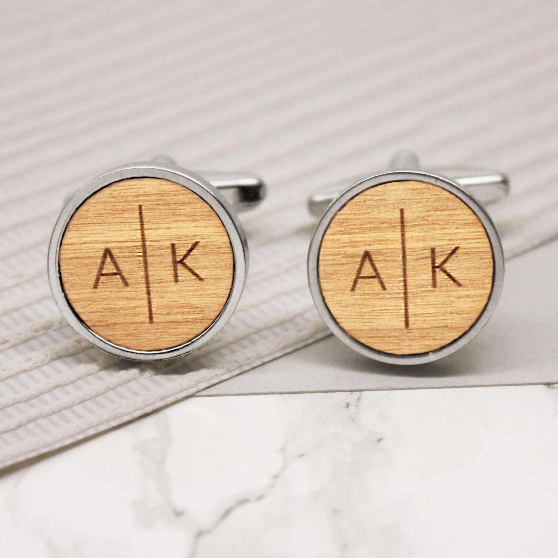 Personalised Split Initials cufflinks