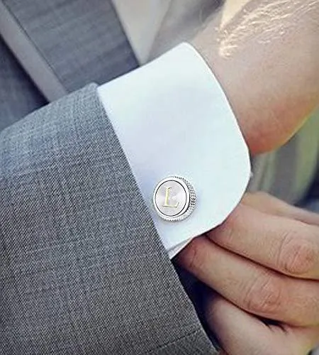 Personalized Monogram Pearl Cufflinks