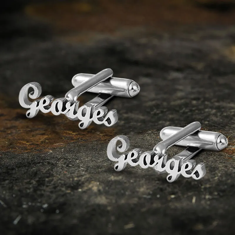 Personalized Stainless Steel Name Cufflinks