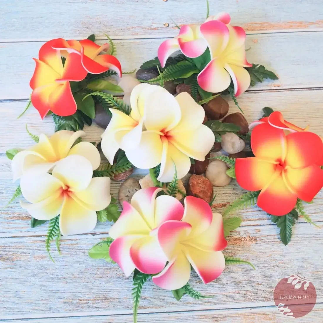 Pink Double Joy Plumeria Hawaiian Flower Hair Clip