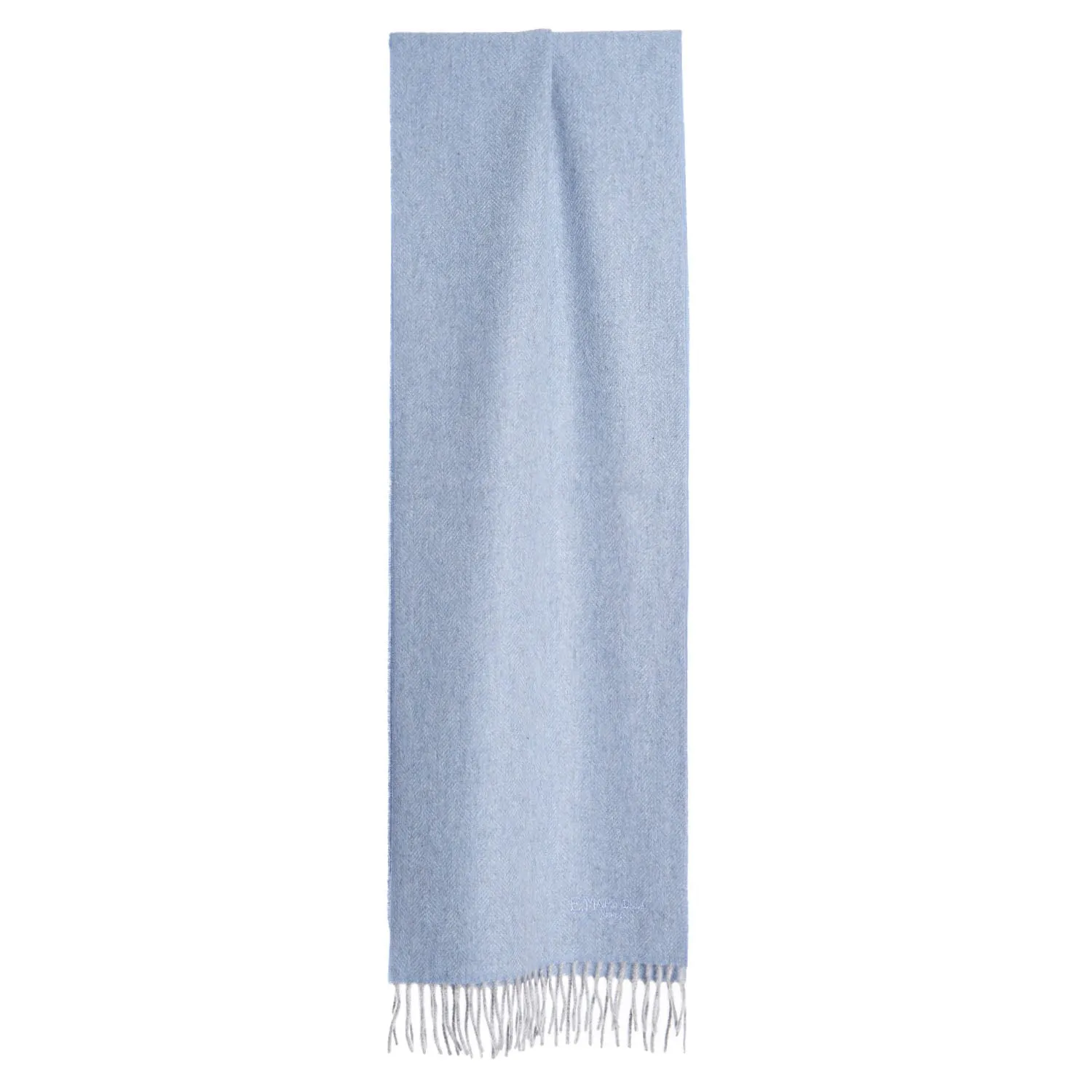 POWDER BLUE FRINGED SCARF
