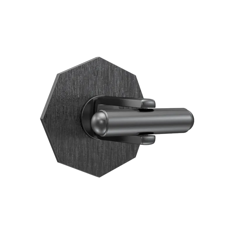 Power Luxe, Spiritual Cufflink Set with CZ Diamonds, 18kt Gold & Black Ruthenium Plating on Brass.