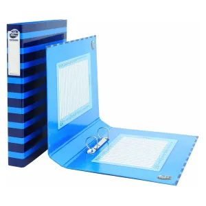 Pukka A4 Ring Binder File Blue Stripes