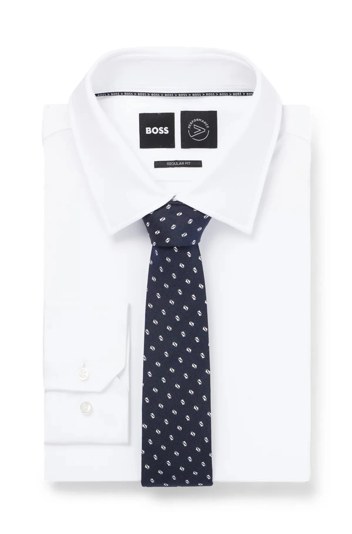 Pure Silk Tie with Jacquard Woven Pattern 50491152