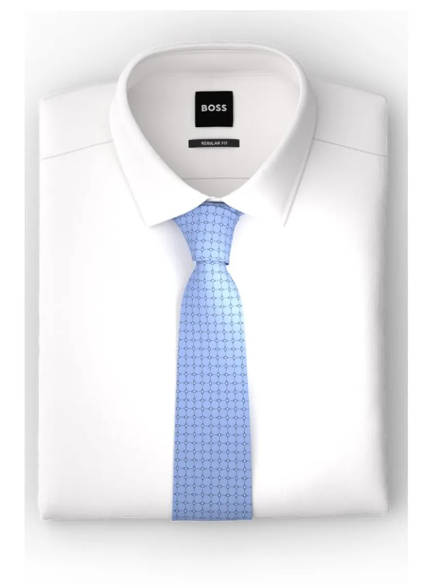 Pure Silk Tie with Jacquard Woven Pattern 50491152