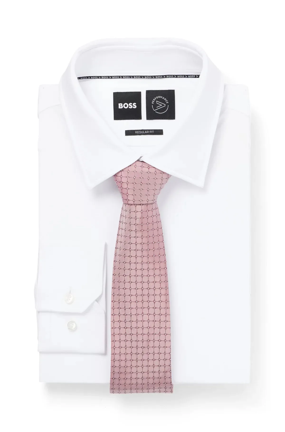Pure Silk Tie with Jacquard Woven Pattern 50491152