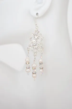 Rhinestone and Pearl Chandeliers