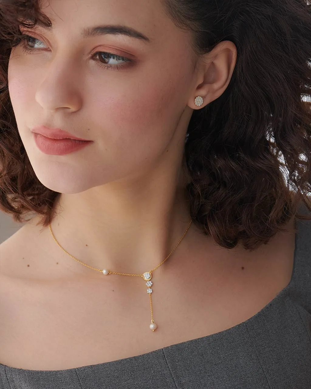 Round Pave Diamond Earrings