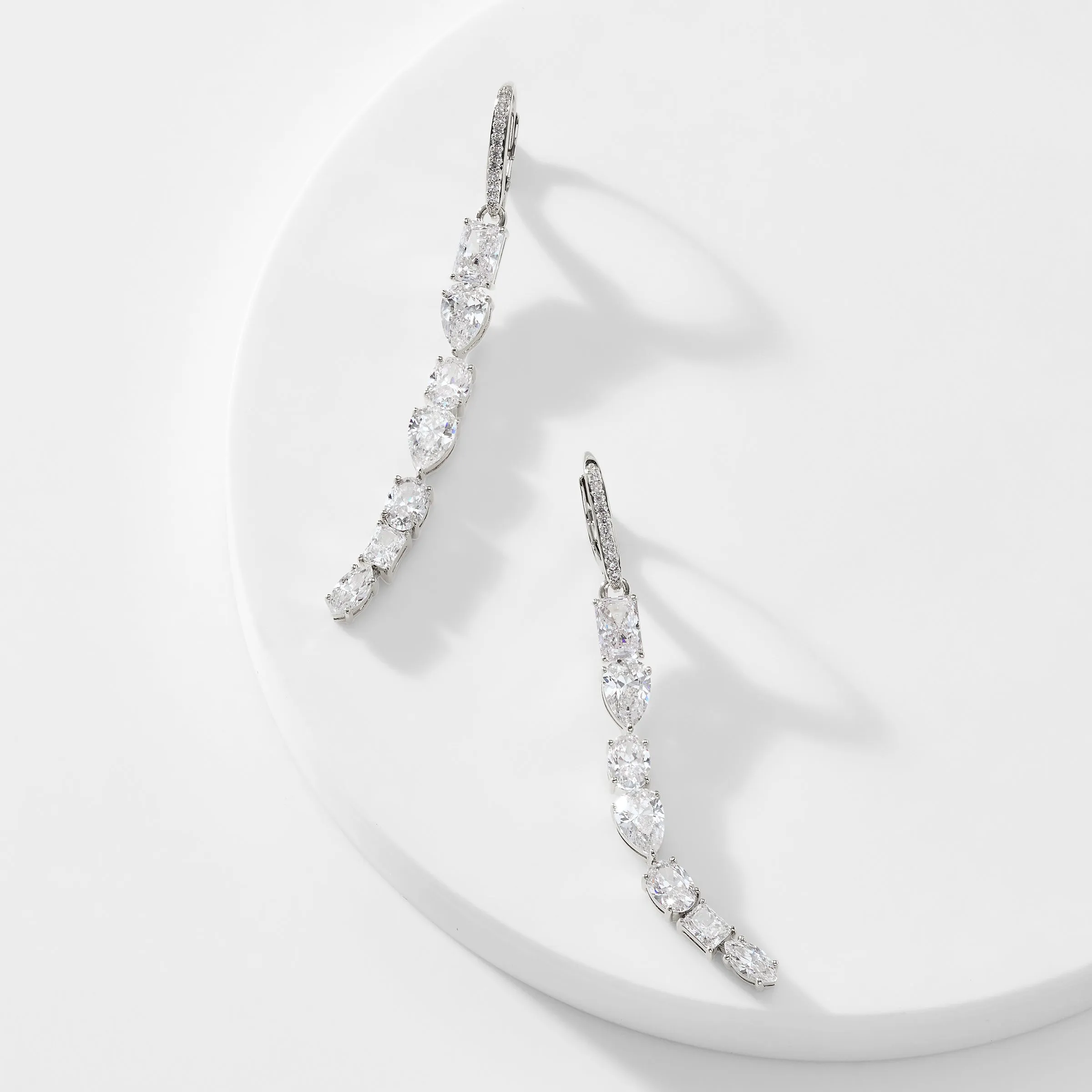 RSVP CZ LINEAR EARRINGS