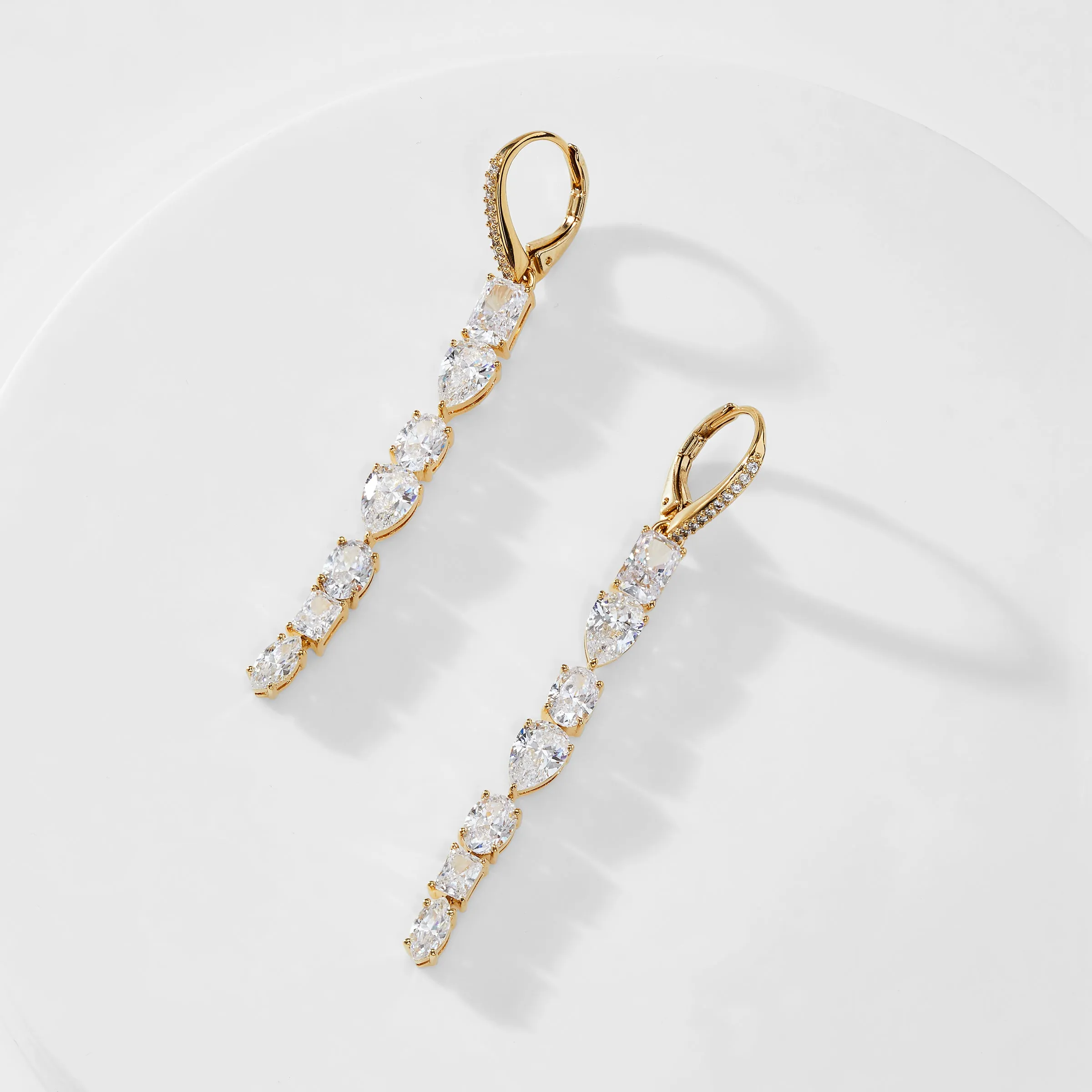 RSVP CZ LINEAR EARRINGS