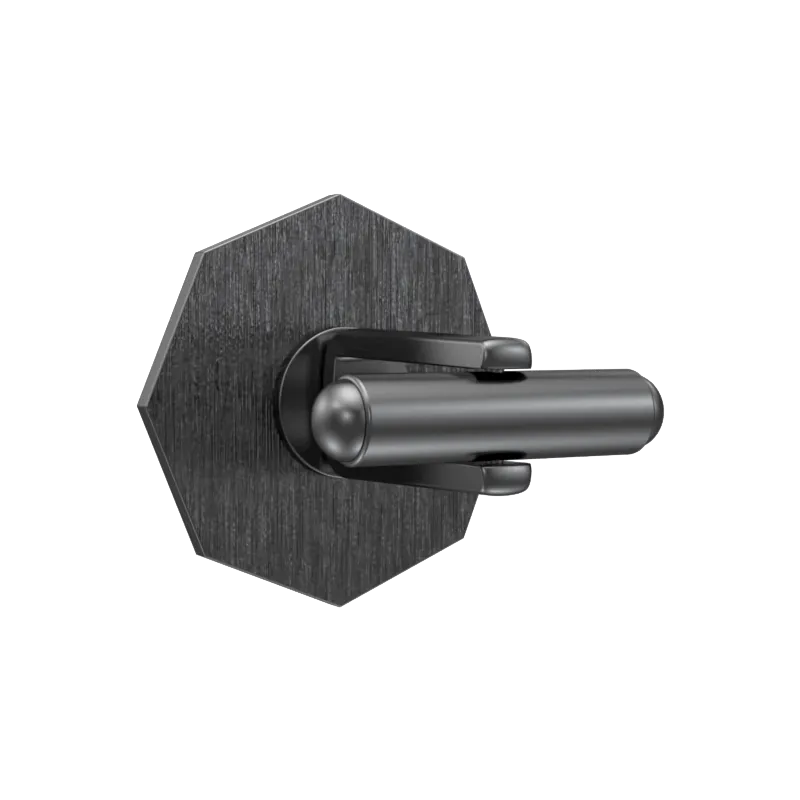 Rudra Luxe, Edgy Cufflink Set with CZ Diamonds, 18kt Gold & Black Ruthenium Plating on Brass.