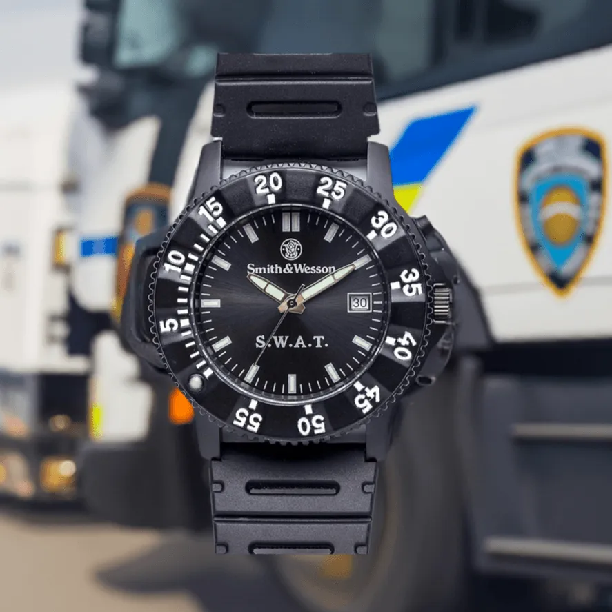 Smith & Wesson SWAT Watch w/ Rubber Wristband