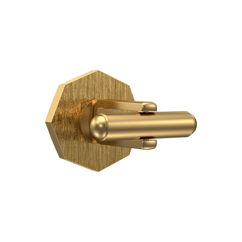 Starburst Luxe, Classic Cufflink Set with CZ Diamonds, 18kt Gold Plating and Enamel on Brass.