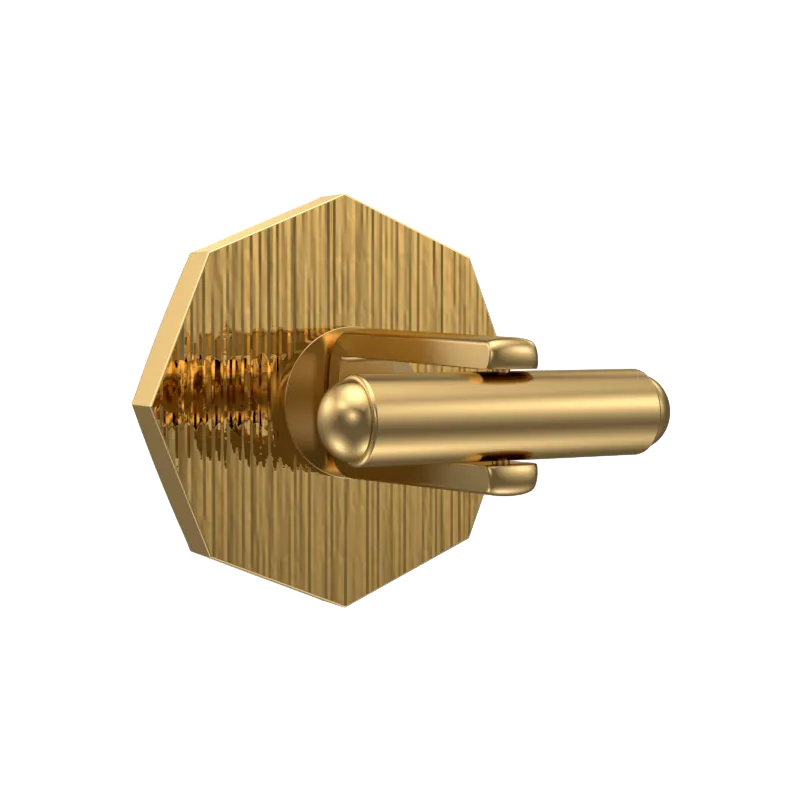 Starburst Luxe, Classic Cufflink Set with CZ Diamonds, 18kt Gold Plating and Enamel on Brass.