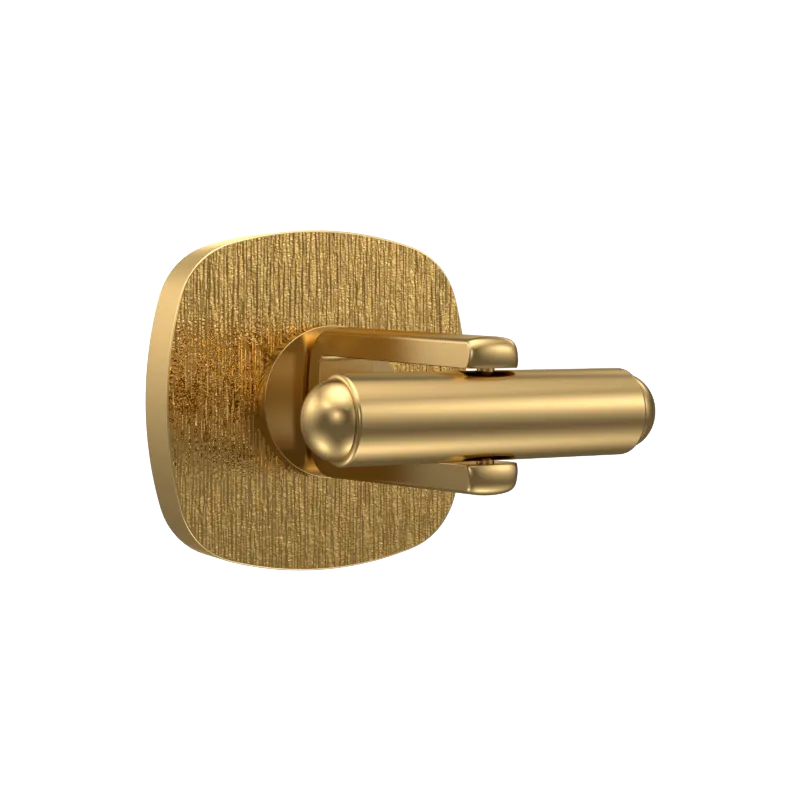 Starburst Luxe, Classic Cufflink Set with CZ Diamonds, 18kt Gold Plating and Enamel on Brass.