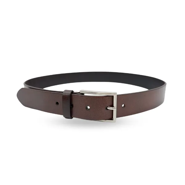 STAVROS - Mens Brown Genuine Leather Dress Belt