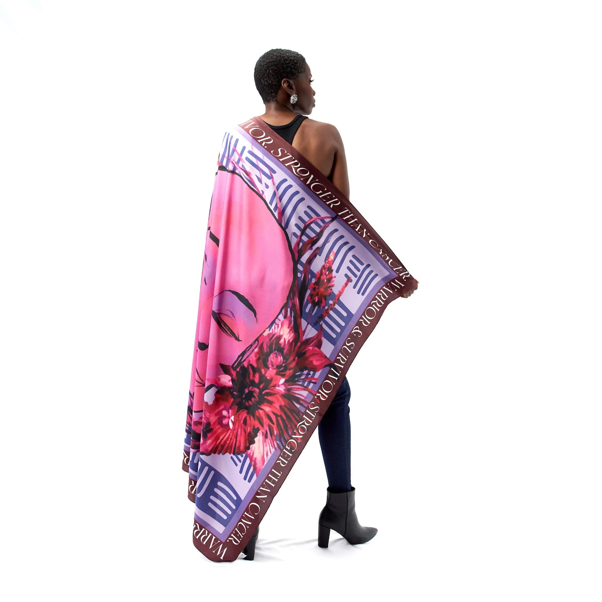 Survivor Silk Blend Oversized  Scarf