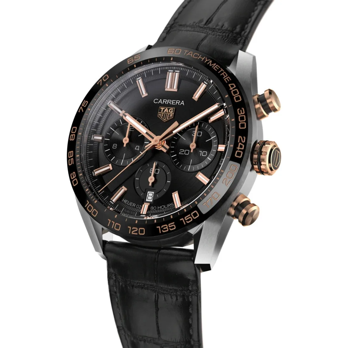 Tag Heuer Carrera Men's Black Chronograph Watch CBN2A5A.FC6481