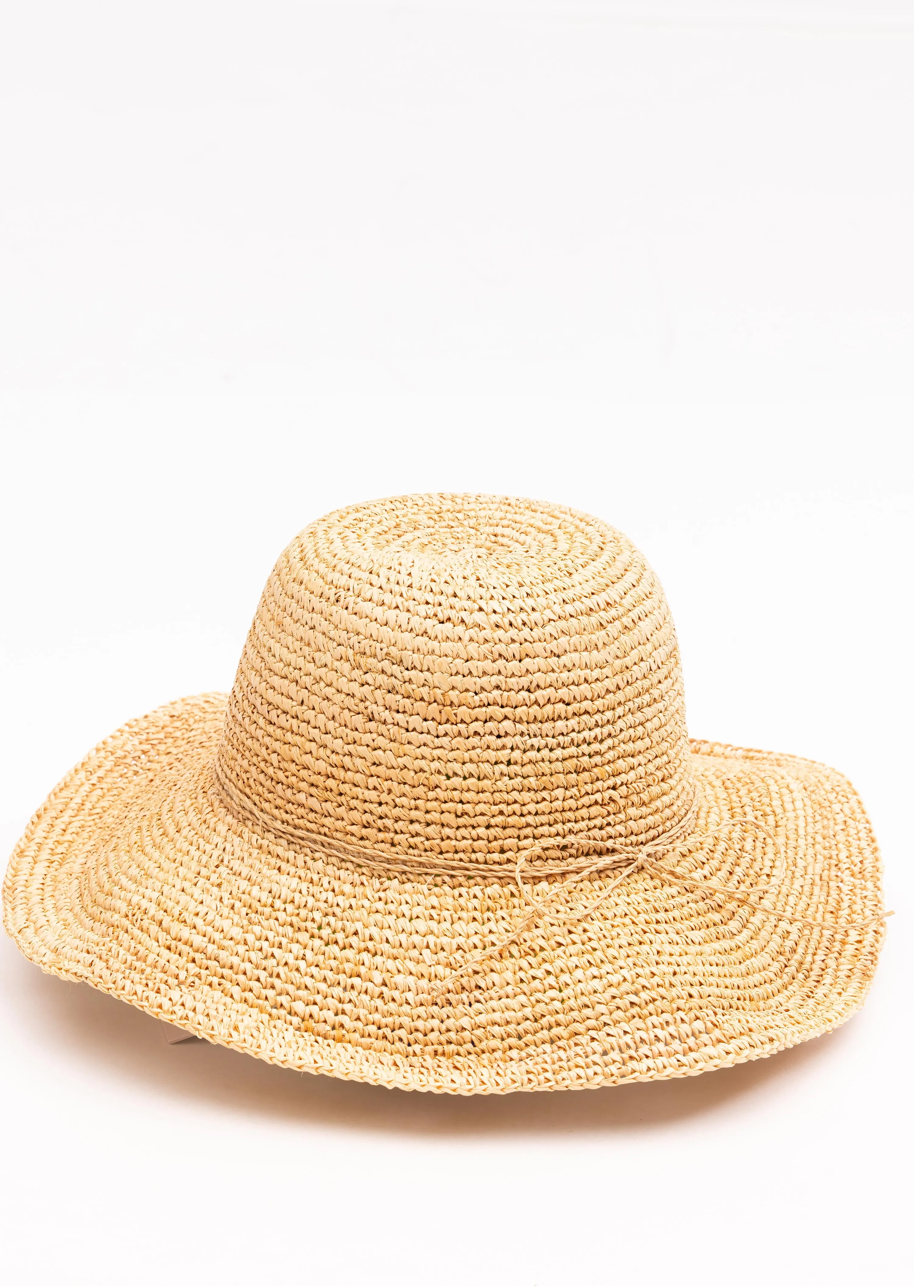 Tara Grinna Wide Brim Hat with Tie-(8255)