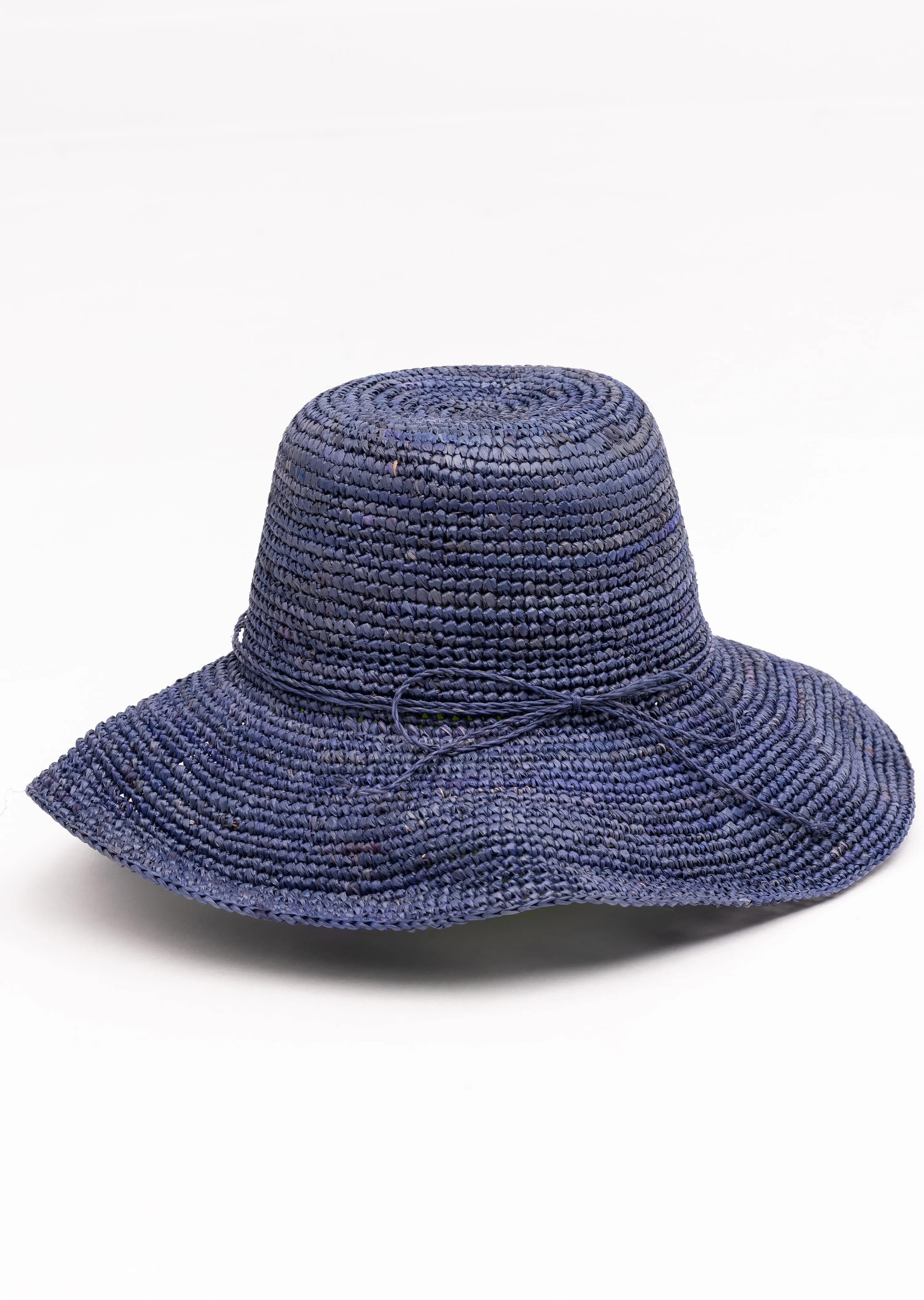 Tara Grinna Wide Brim Hat with Tie-(8255)
