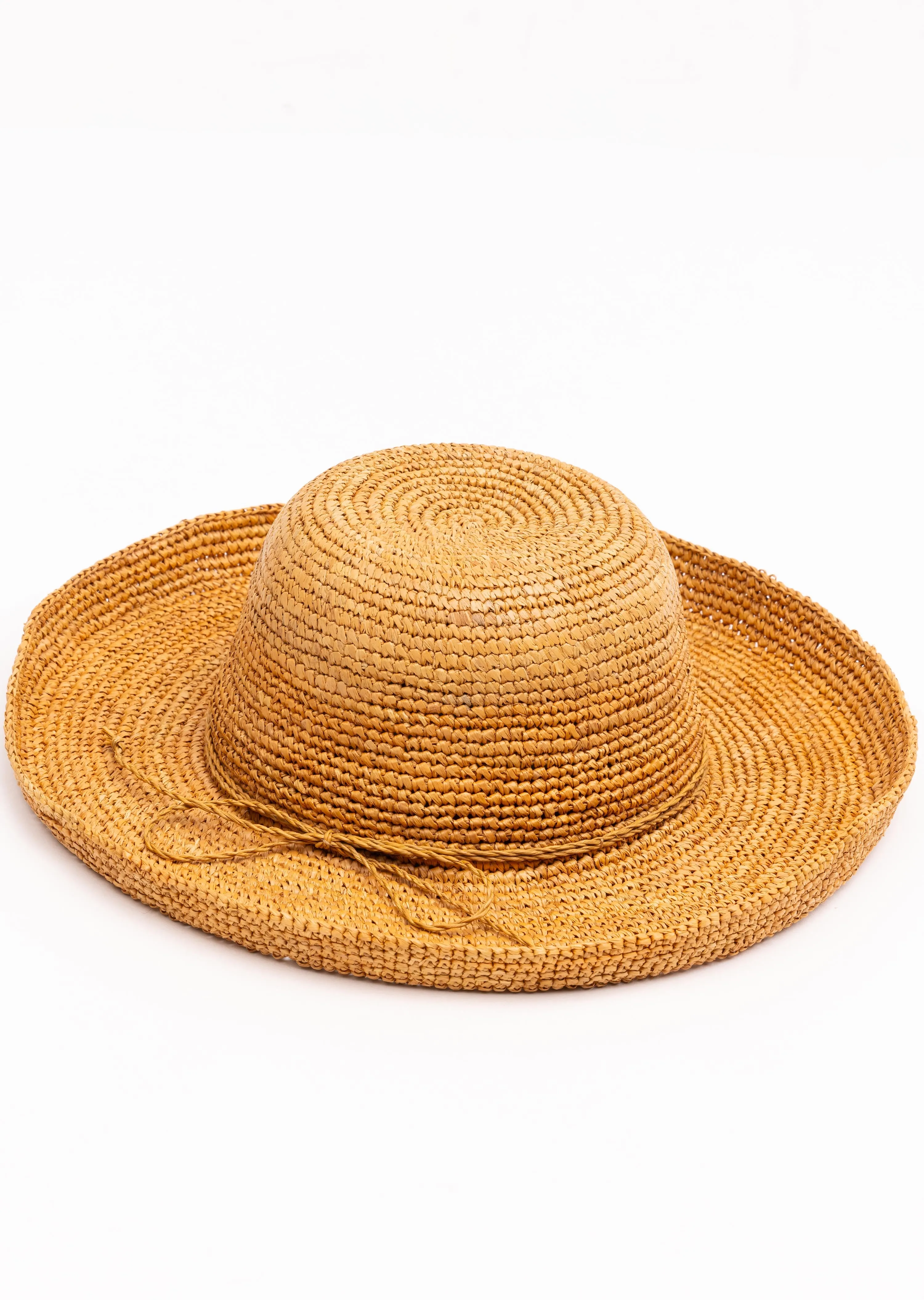 Tara Grinna Wide Brim Hat with Tie-(8255)